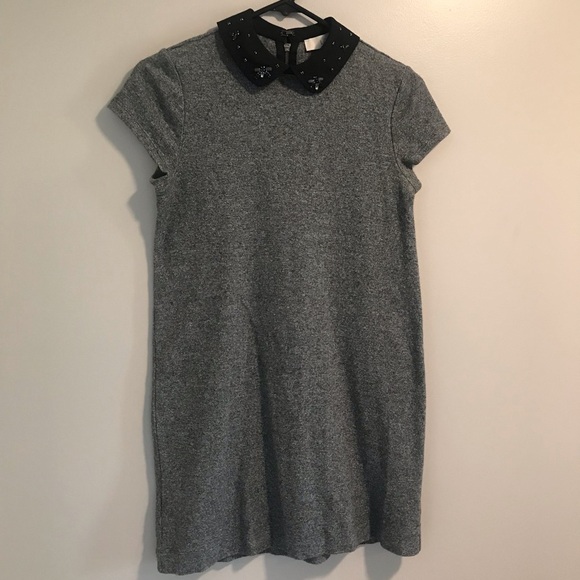 EUC Loft Peter Pan Collar Bejeweled Gems Dress - Picture 2 of 8